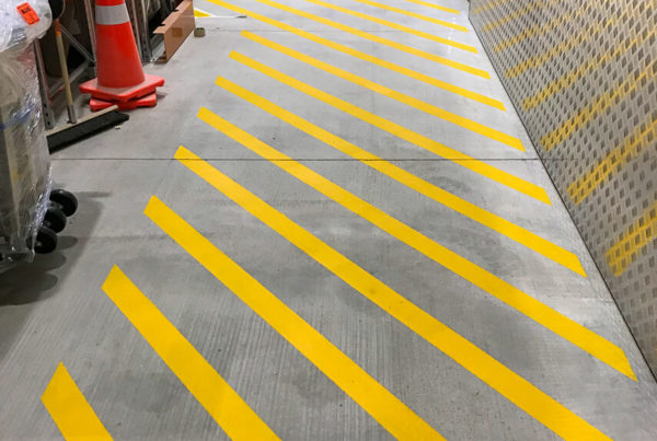 Christchurch Floor Markings using Dulux Road Master by MJS Painters