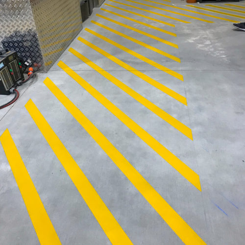 Floor Markings in Christchurch using Dulux Road Master from MJS Painters
