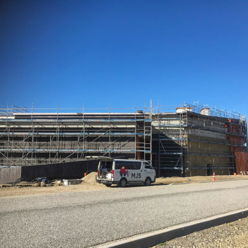 MJS Painters working on a commercial interior & exterior paint job in Wanaka