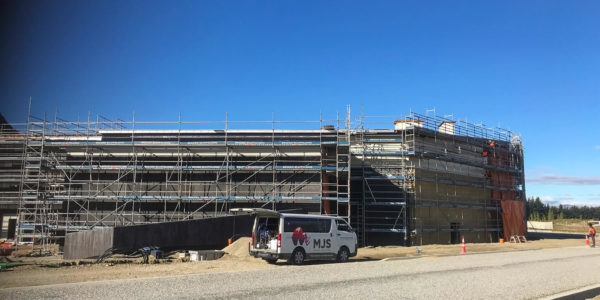 MJS Painters working on a commercial interior & exterior paint job in Wanaka